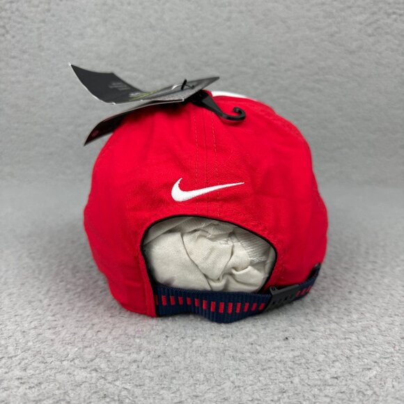 Nike Golf Cap Hat Mens One Size Red White Aerobill Classic99 Rope Adjustable - Picture 4 of 11